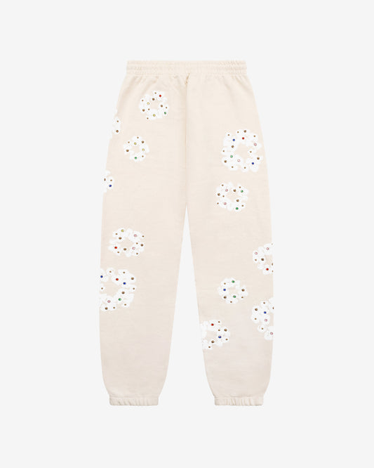 Denim Tears - Men's Rhinestone Cotton Wreath Sweatpant - (Cream)