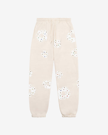 Denim Tears - Men's Rhinestone Cotton Wreath Sweatpant - (Cream)